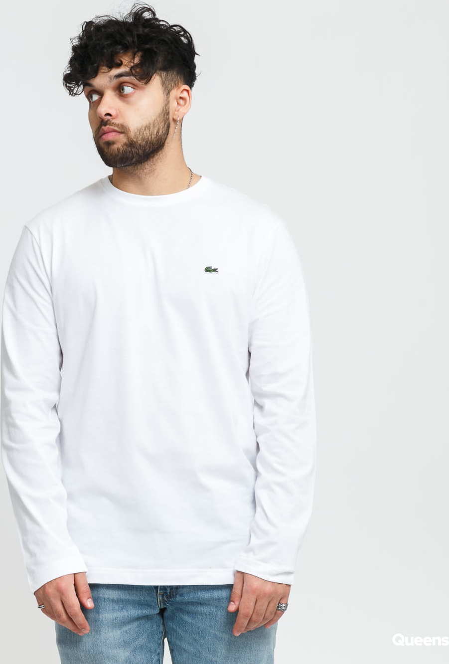 LACOSTE M Longsleeve Tee bílé L