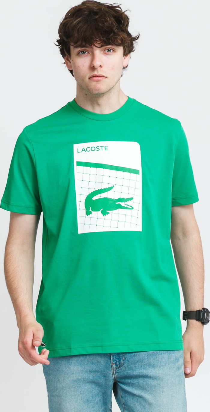 LACOSTE Men's Sport 3D Print Tee zelené L