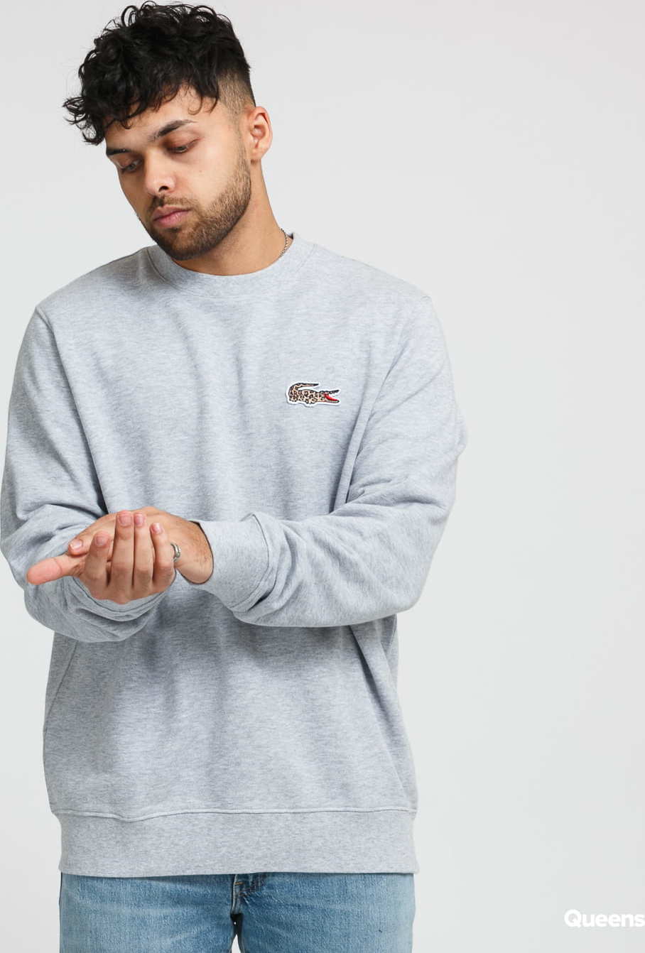 LACOSTE National Geographic Crewneck melange šedá XL