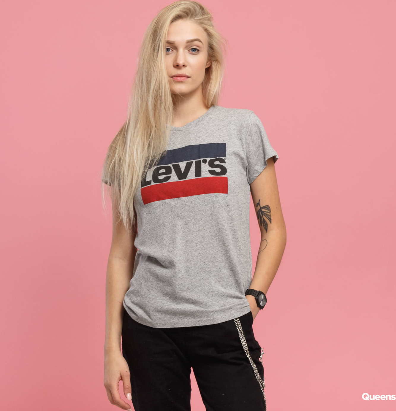 Levi's ® The Perfect Tee melange šedé XXS