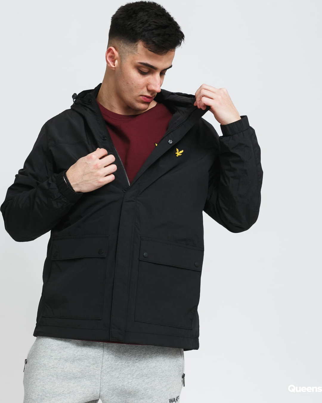 Lyle & Scott Hooded Pocket Jacket černá XL