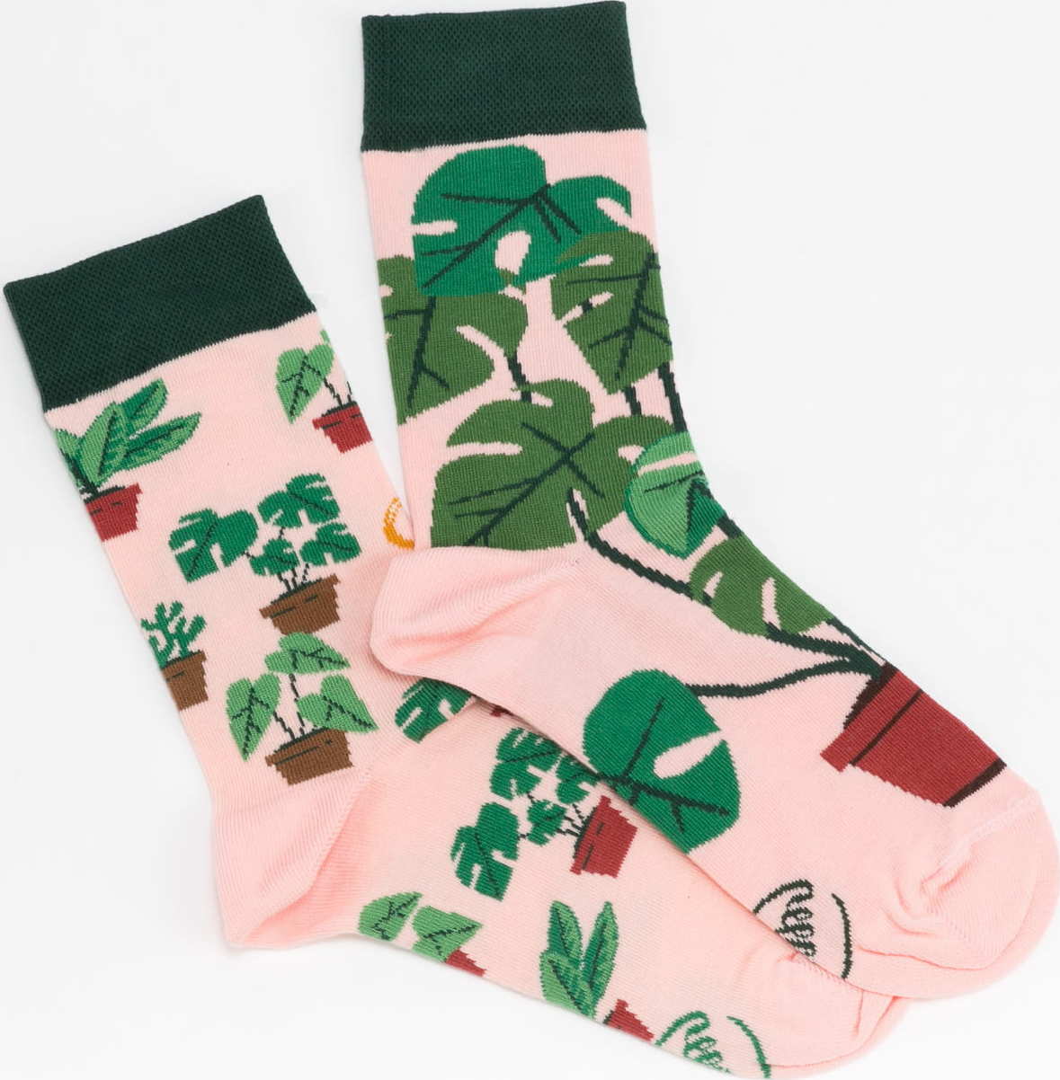 Many Mornings Plant Lover Socks růžové / tmavě zelené / zelené EUR 35-38