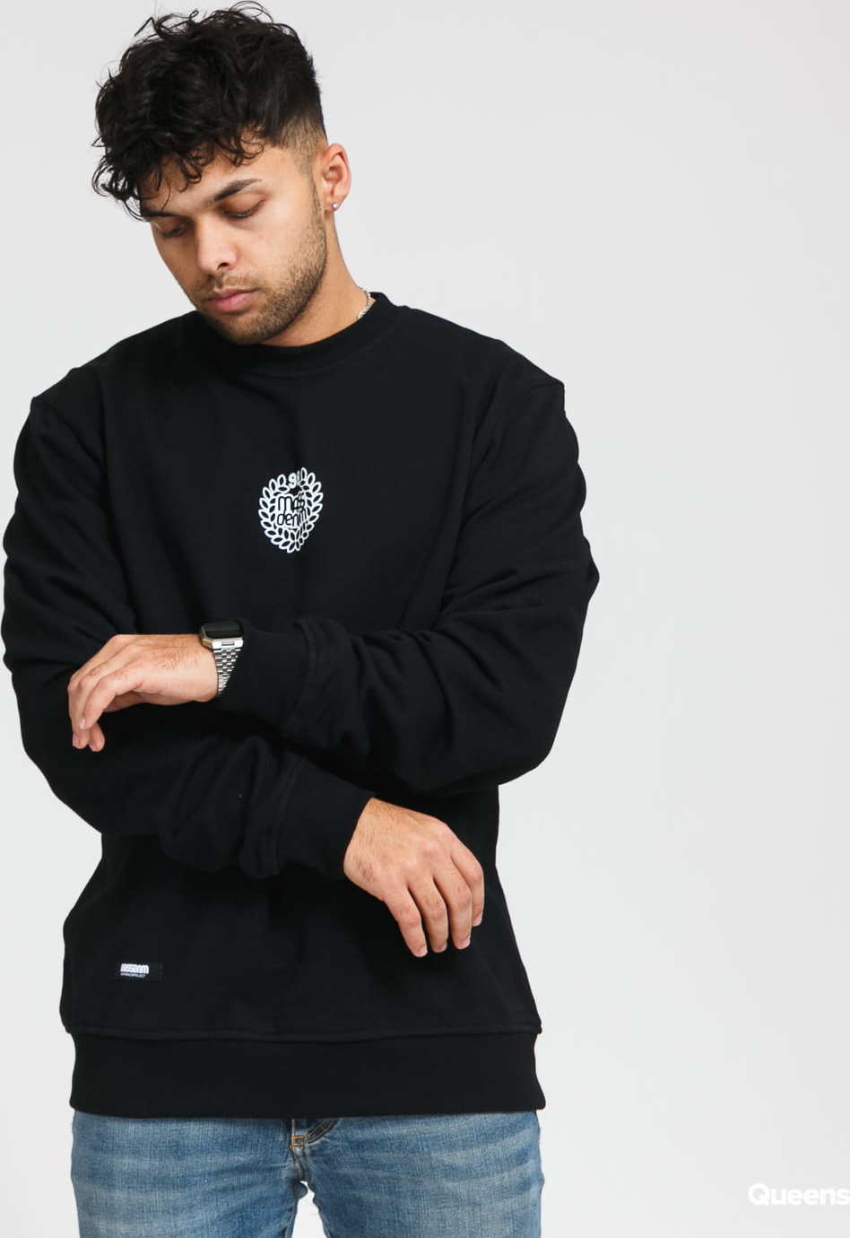 Mass DNM Base Small Logo Crewneck černá L