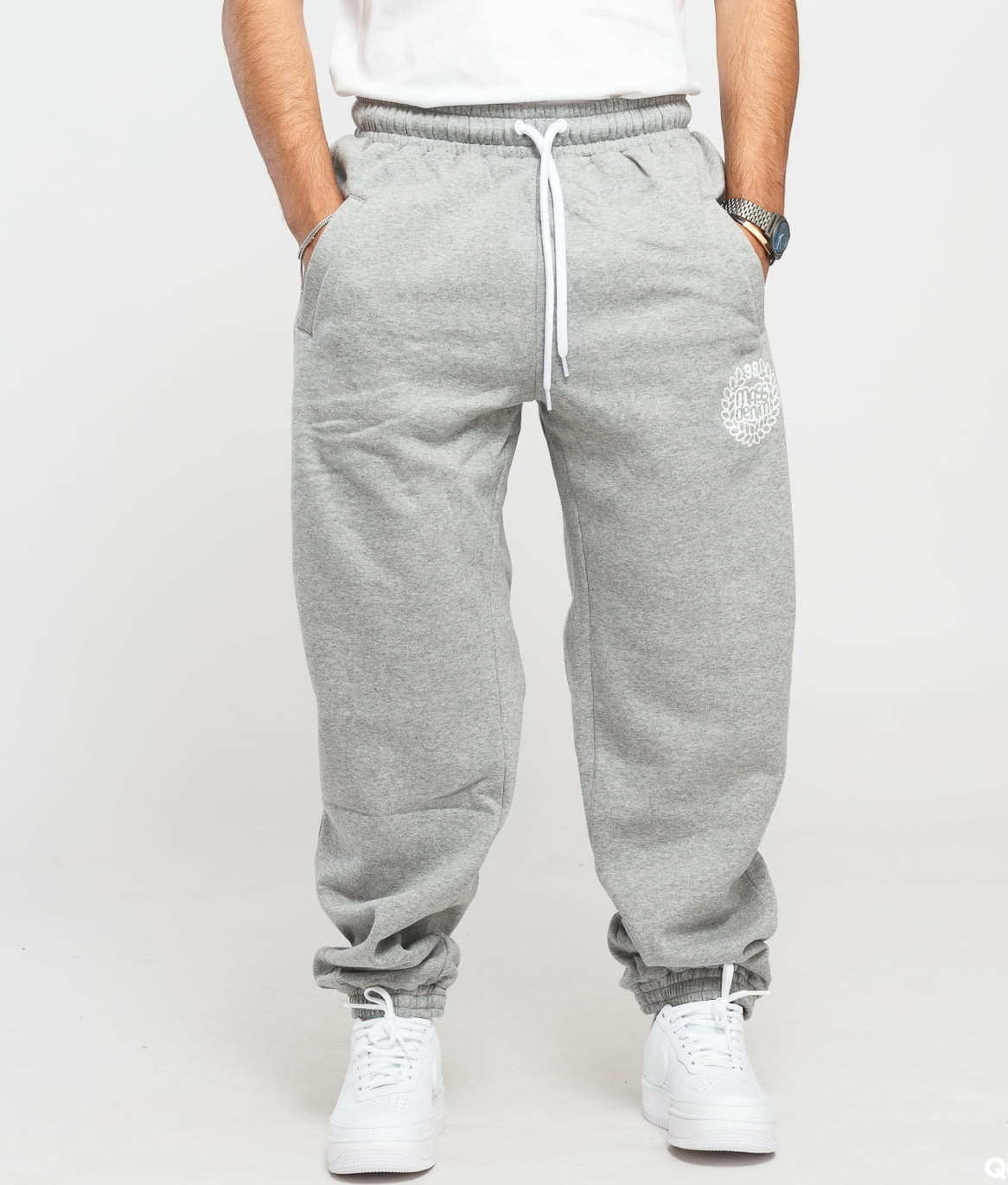 Mass DNM Base Sweatpants melange šedé XL