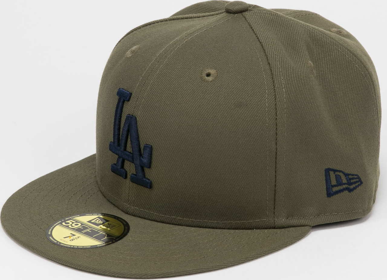 New Era 5950 MLB League Essential LA olivová / navy 7 5/8 (60.6 cm)