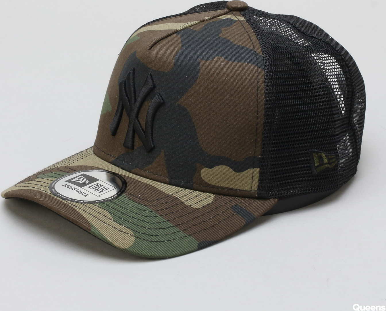New Era Clean Trucker NY C/O camo zelená / černá