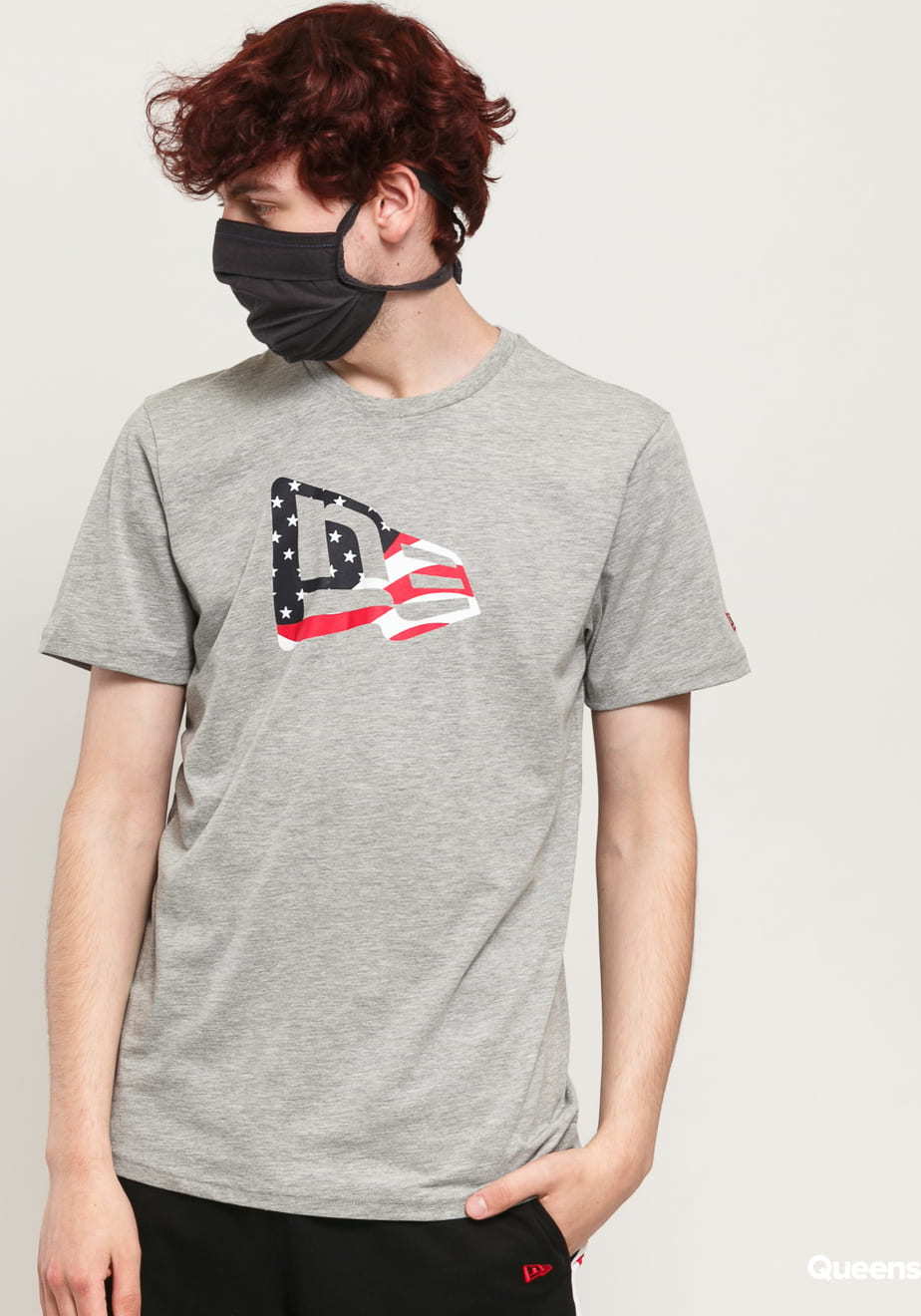 New Era Flag Infill Tee New Era melange šedé L