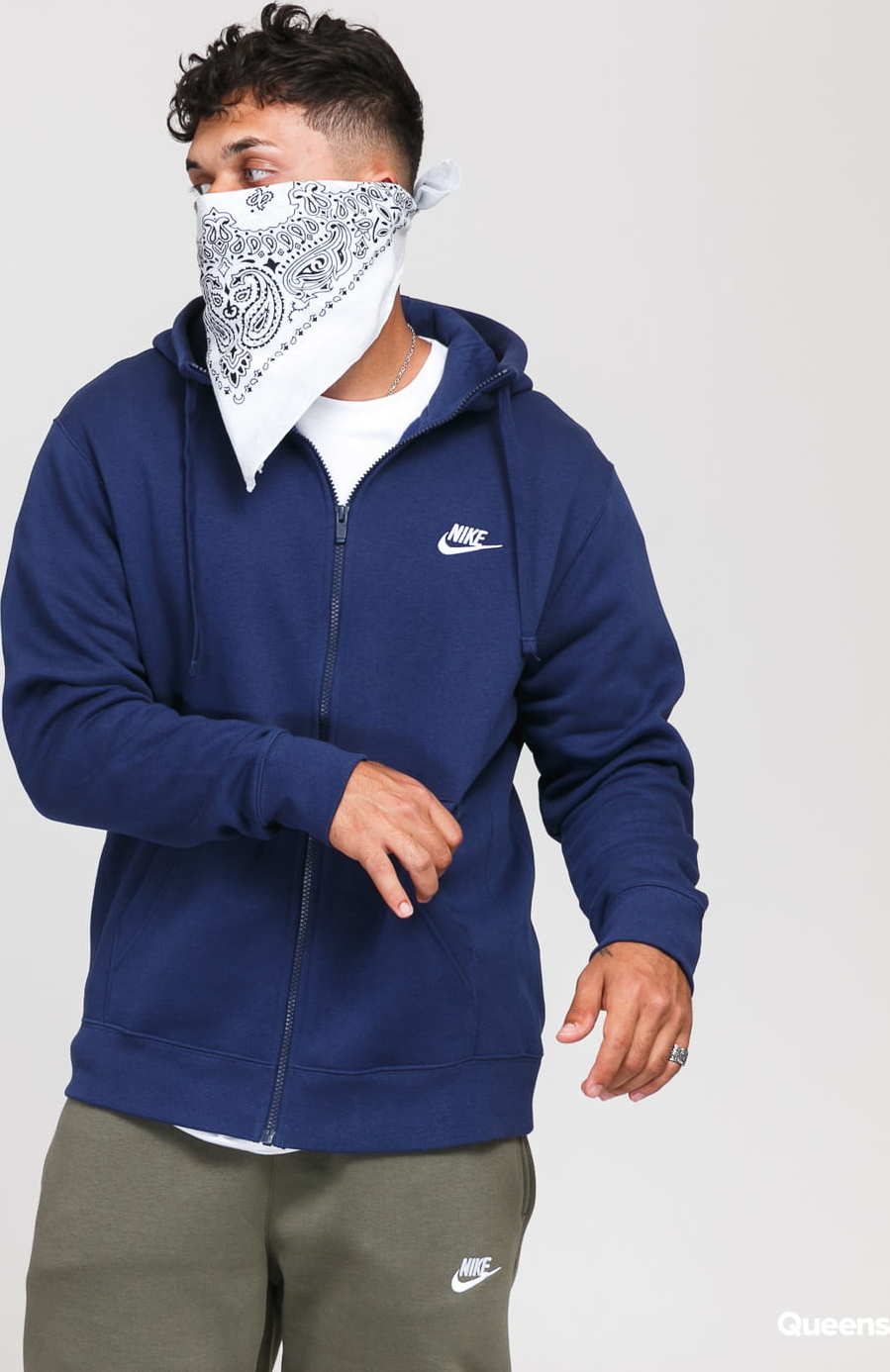Nike M NSW Club Hoodie FZ BB navy XXL