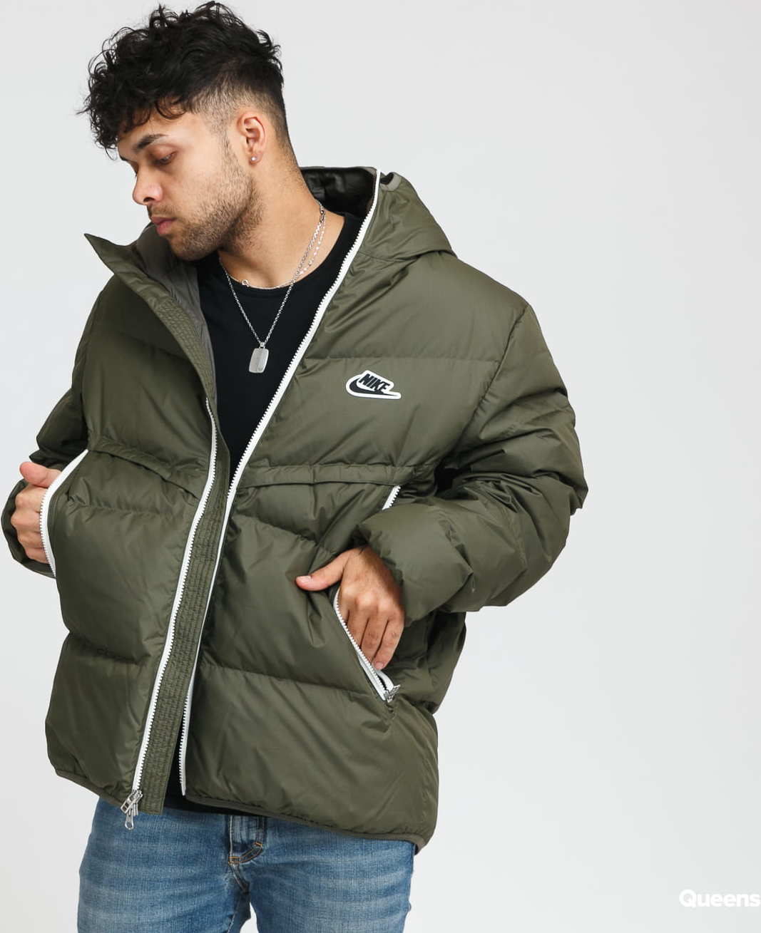 Nike M NSW Down Fil WR Jacket Shield olivová XXL