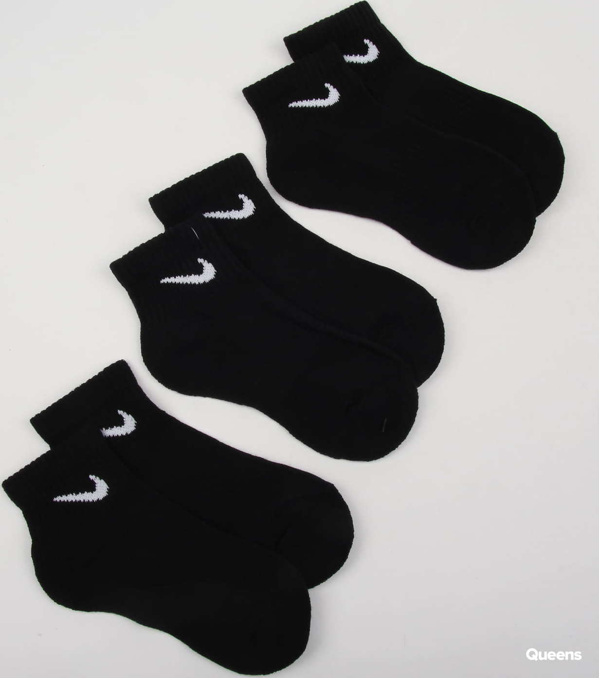 Nike U NK Everyday Cush Ankle 3 Pack černé S