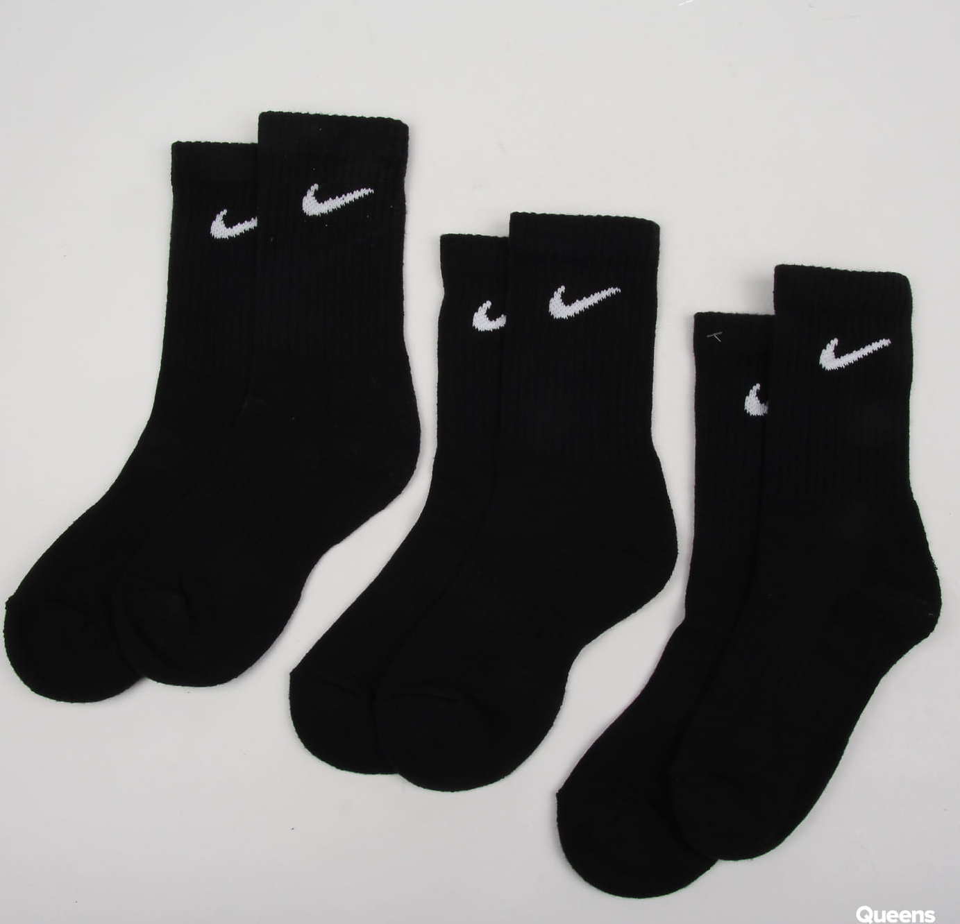 Nike U NK Everyday Cush Crew 3 Pack černé XL
