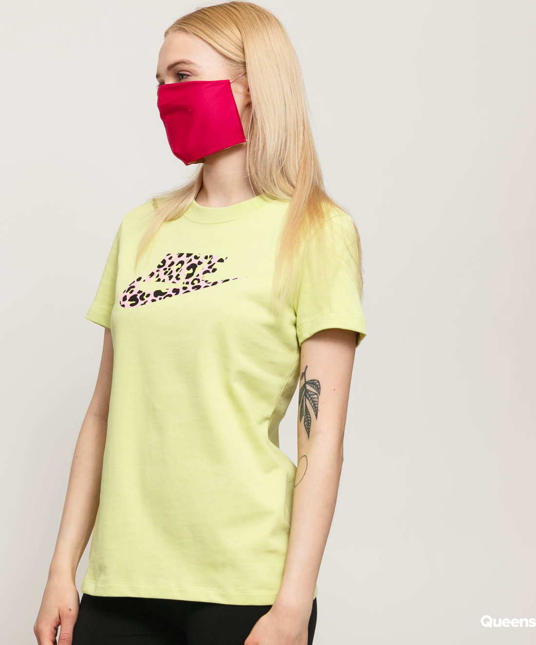 Nike W NSW Print Pack SS Tee světle zelené M