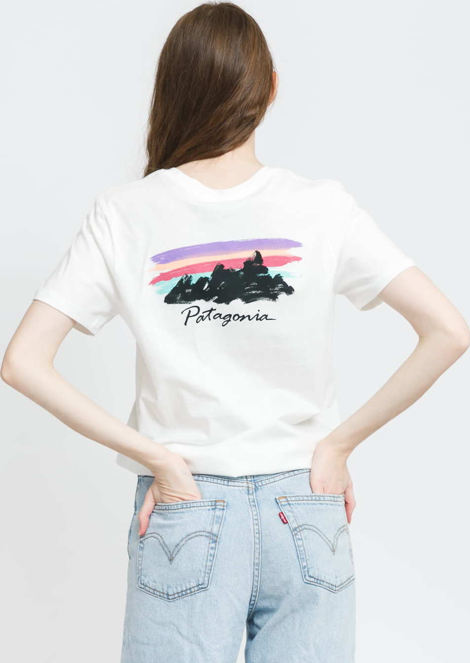 Patagonia W's Free Hand Fitz Roy Organic Crew T-Shirt bílé XL