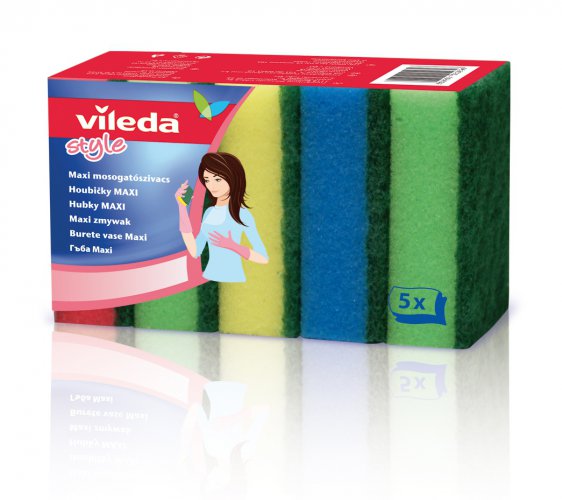 Vileda Style houbičky na nádobí maxi 5 ks