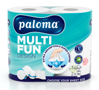 Paloma Multi Fun kuchyňské megarole 3vrstvé 2 ks