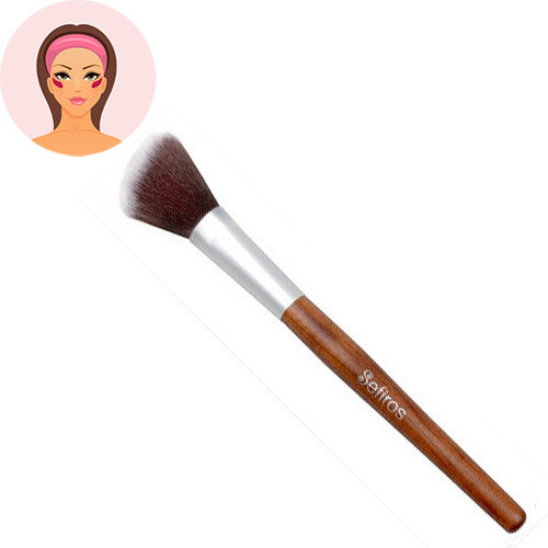 Sefiros Red Wood šikmý štětec na tvářenku s rukojetí z červeného dřeva