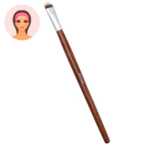 Sefiros Red Wood krátký štětec na oční stíny s rukojetí z červeného dřeva
