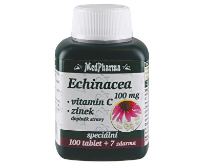 MEDPHARMA Echinacea 100 mg + vitamín C + zinek 107 tablet
