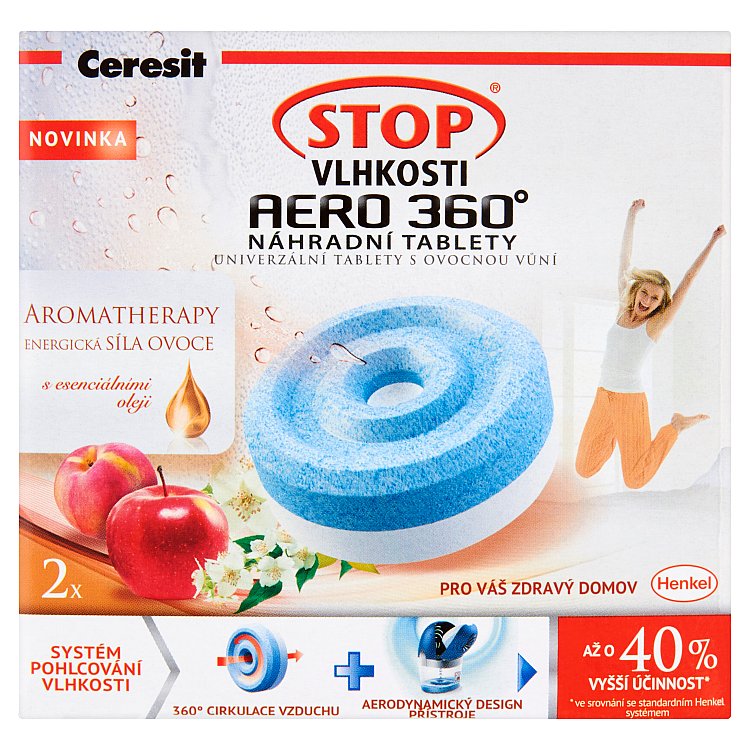 Ceresit Stop Vlhkosti Aero 360° náhradní tablety s ovocnou vůní 2 x 450 g