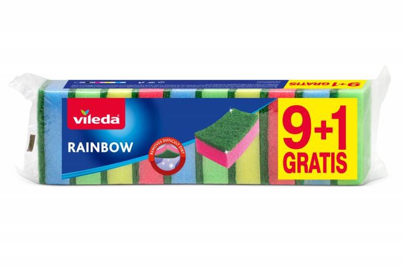 Vileda Rainbow houbičky na nádobí 9+1 ks