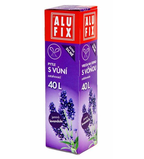 Alufix odpadkové pytle zatahovací s vůní levandule 40 l 12 ks
