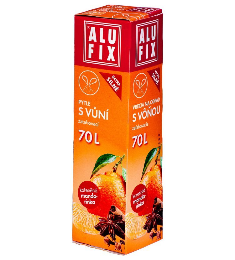 Alufix odpadkové pytle zatahovací s vůní mandarinky 70 l 8 ks