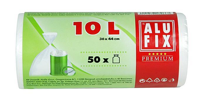 Alufix HDPE odpadkové pytle bílé 10 l 50 ks