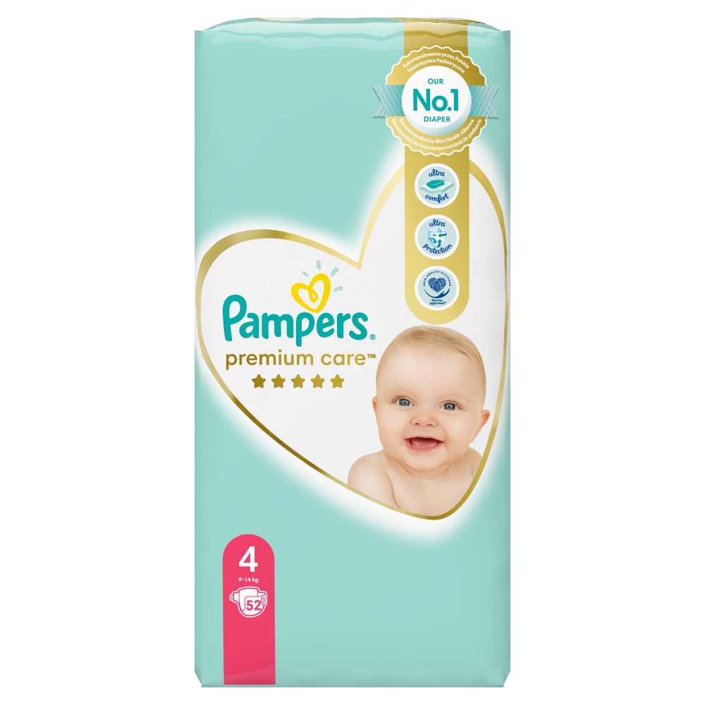 Pampers Premium Care plenky 4 Maxi (8 - 14 kg) 52 ks