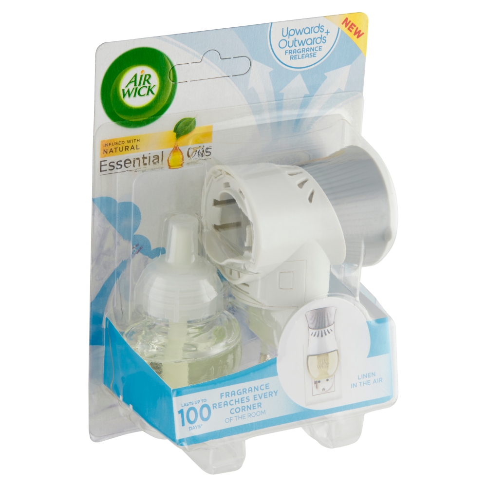 Air Wick Essential Oils elektrický osvěžovač vzduchu prádlo ve vánku 1 ks + 19 ml