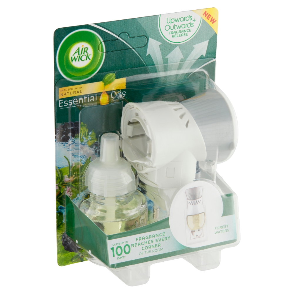 Air Wick Essential Oils elektrický osvěžovač vzduchu lesní potok 1 ks + 19 ml