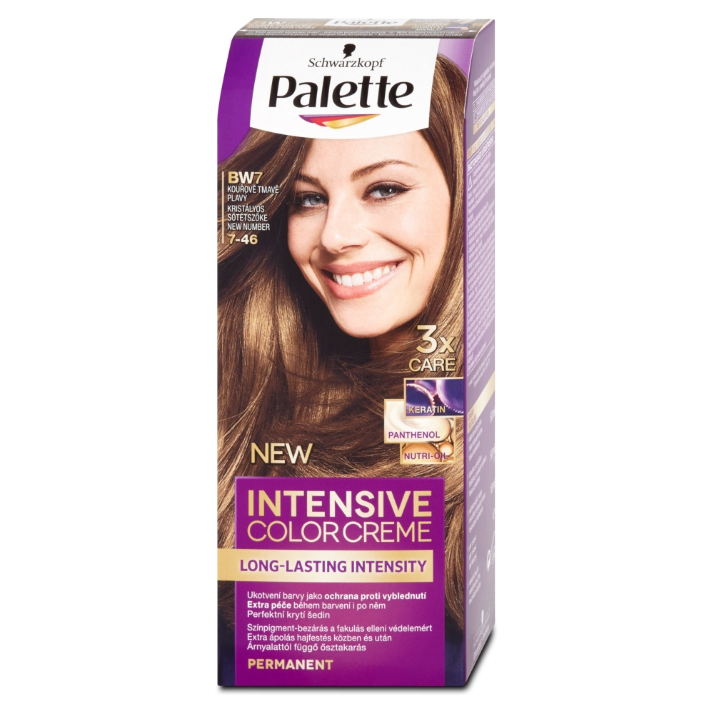 Schwarzkopf Palette Intensive Color Creme barva na vlasy odstín kouřově tmavě plavý BW7