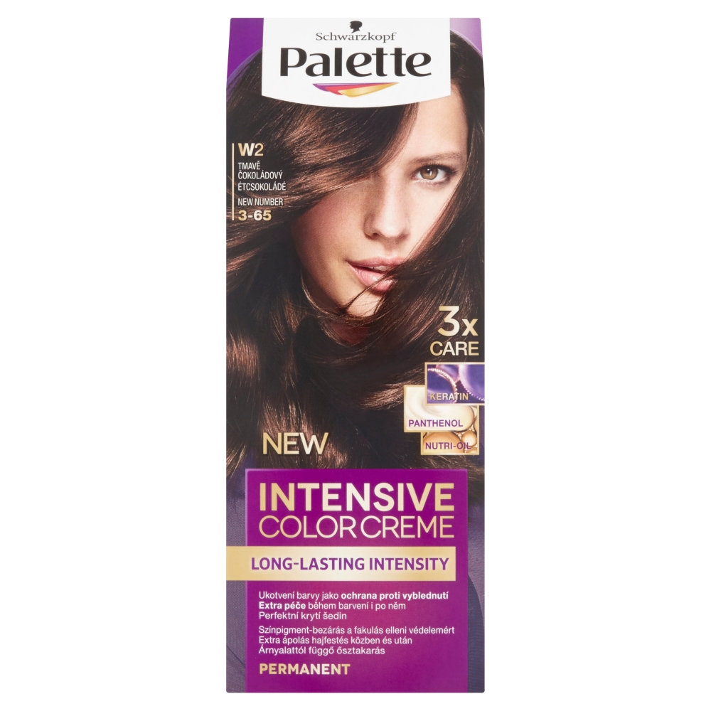 Schwarzkopf Palette Intensive Color Creme barva na vlasy odstín tmavě čokoládový W2