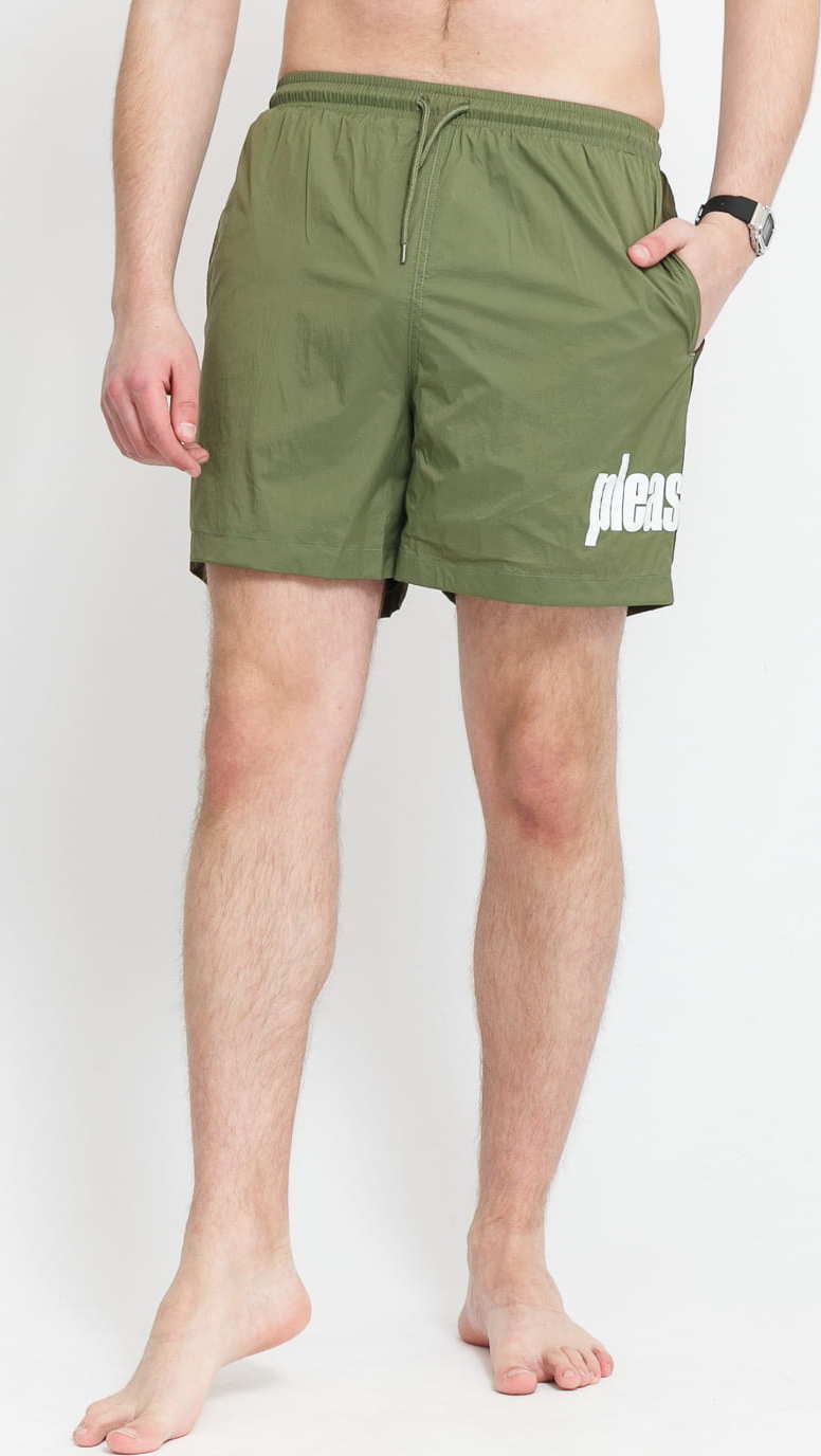 PLEASURES Electric Active Shorts olivové S