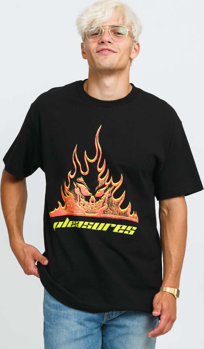 PLEASURES Flameboy Tee černé XL