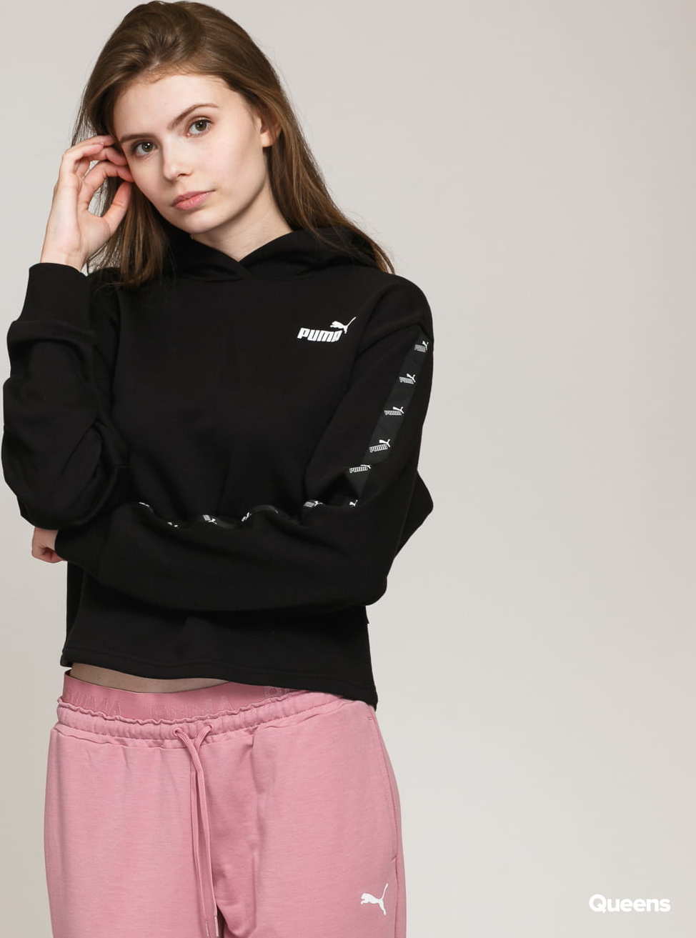 Puma Amplified Cropped Hoodie černá L