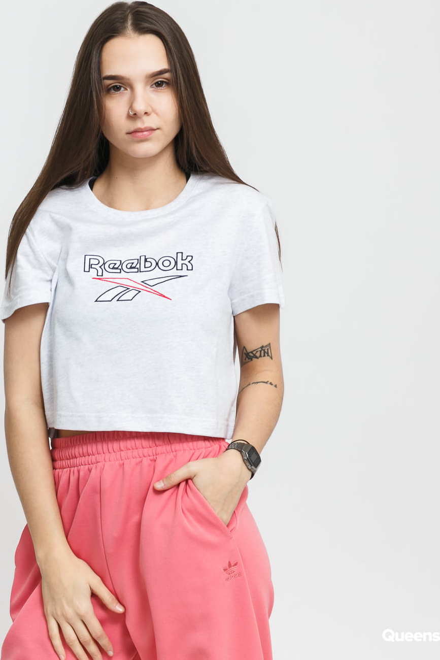 Reebok Classic F Big Logo Tee melange světle šedé L
