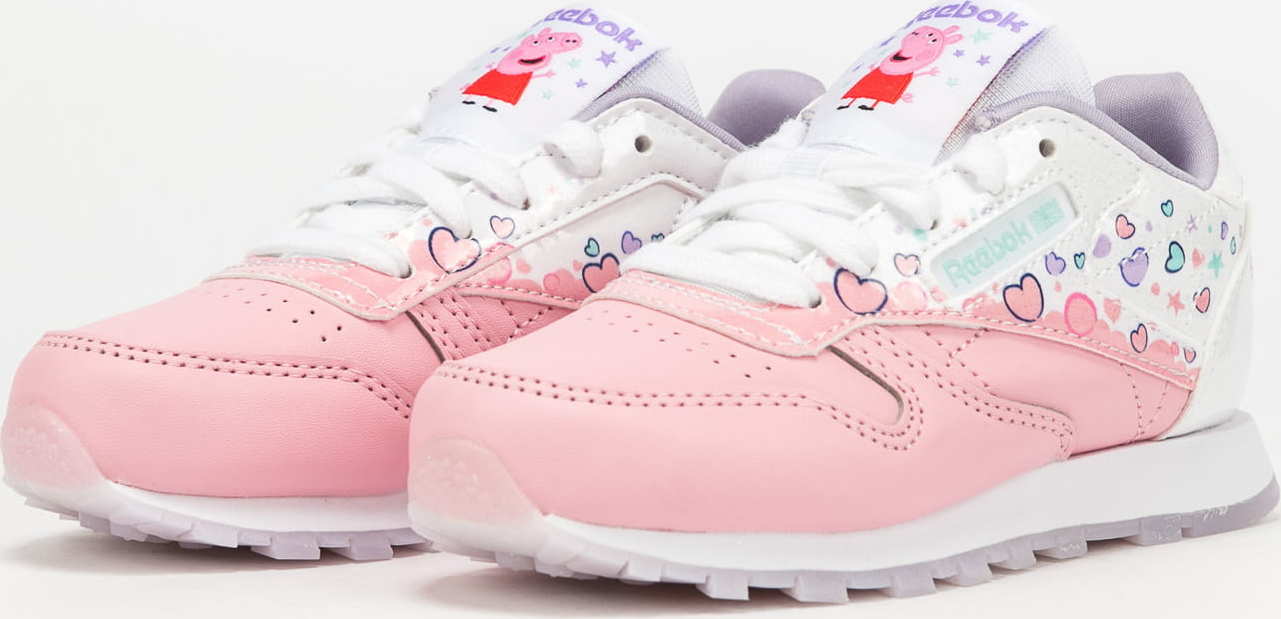 Reebok Classic Leather Kids ltpink / ftwwht / purglo EUR 30.5