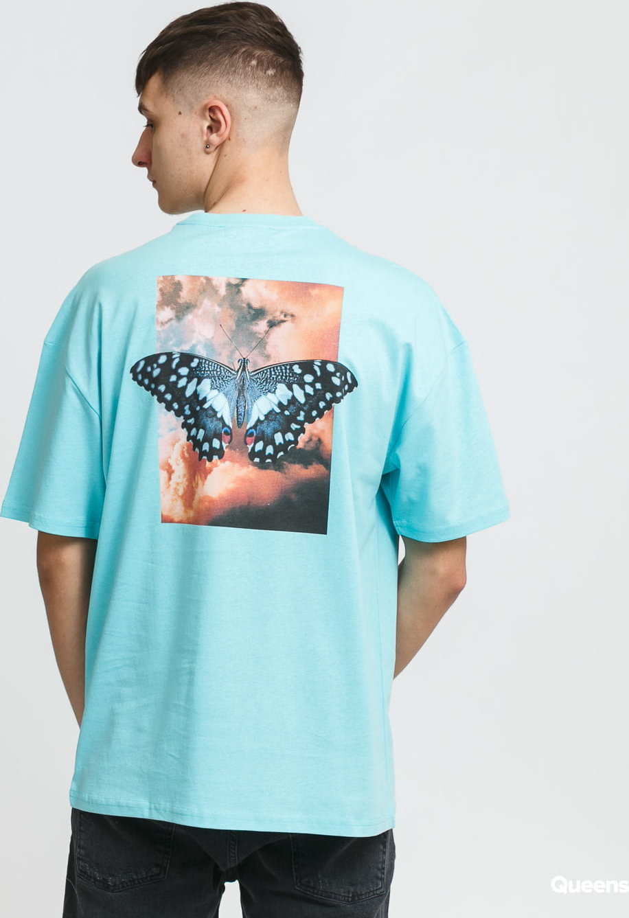 9N1M SENSE. Butterfly Clouds Tee světle modré XL