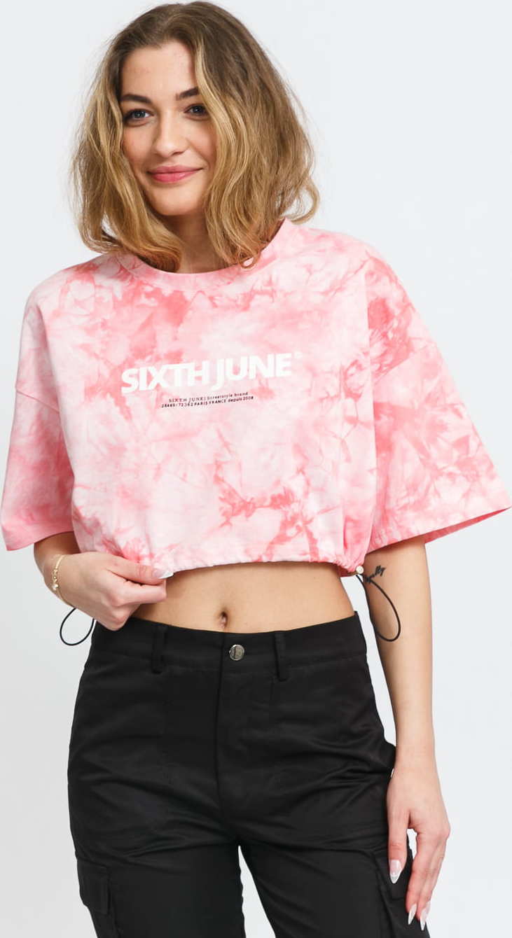 Sixth June W Tie Dye Crop Top růžové L