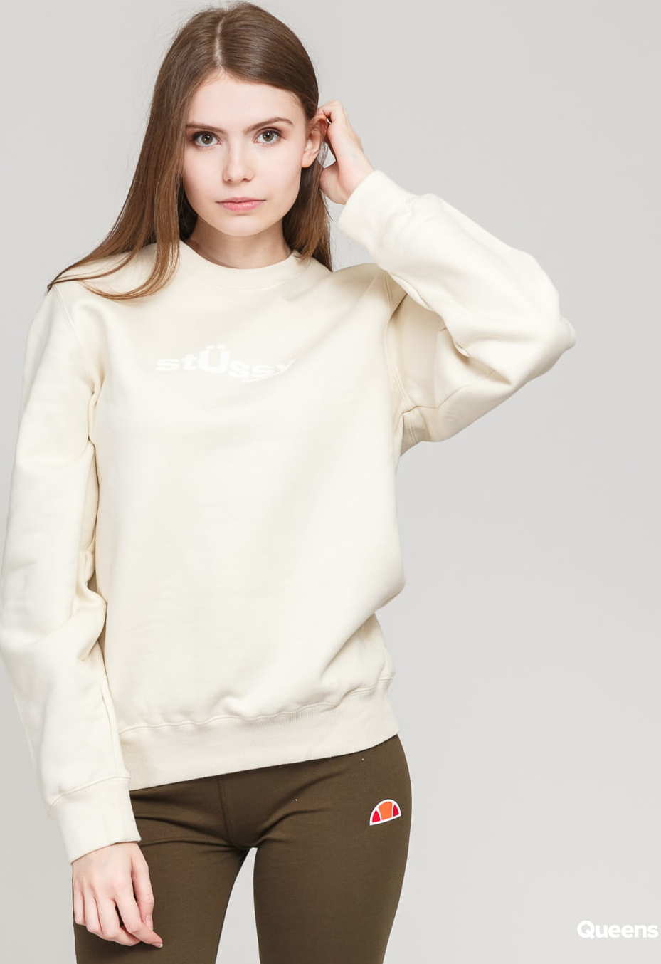 Stüssy Big U Crew béžová S