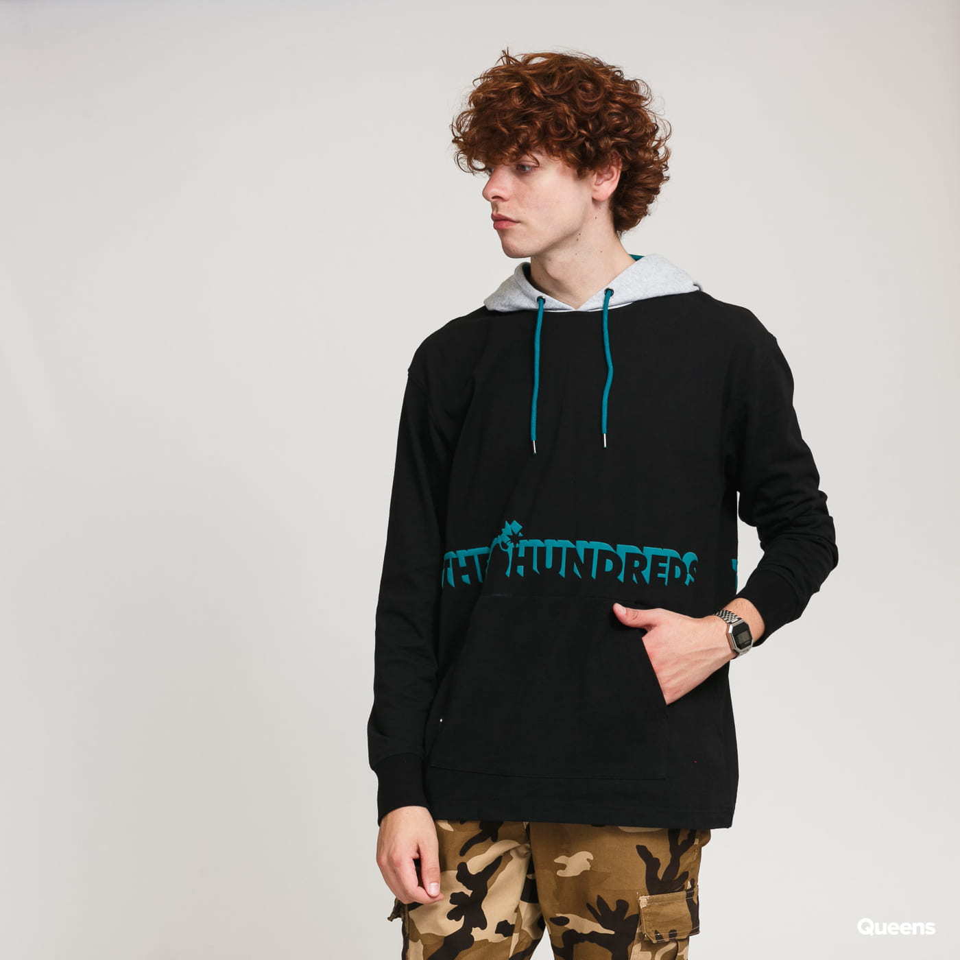 The Hundreds Beta Hooded LS T-Shirt černé XL