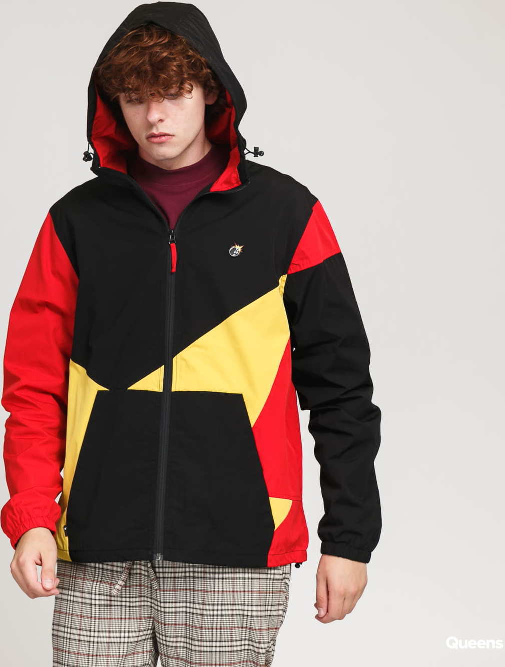 The Hundreds Ignite Jacket černá / žlutá / červená XL