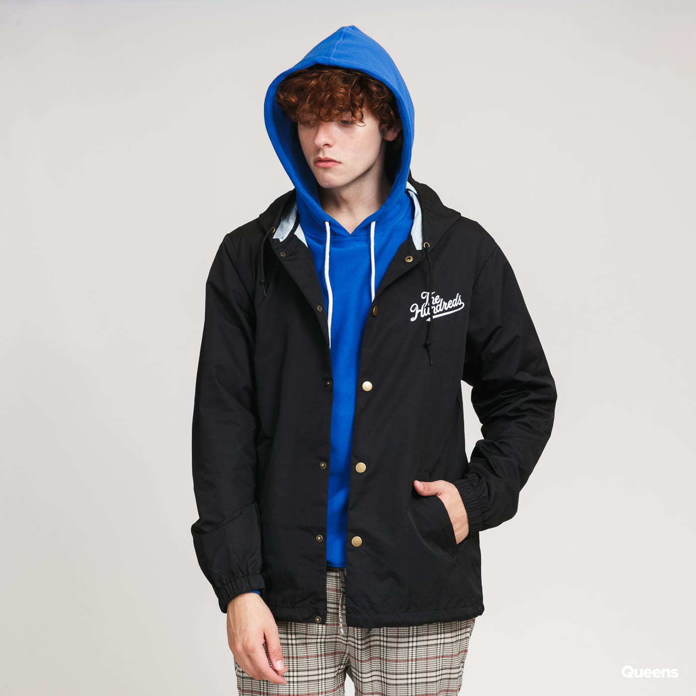 The Hundreds Slant Logo Hooded Coach's Jacket černá S