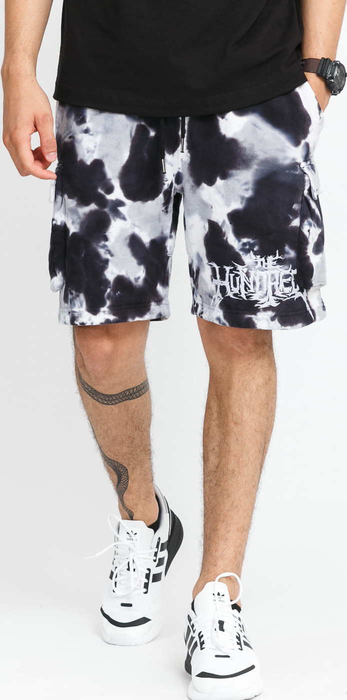 The Hundreds Sound Cargo Shorts černé / šedé / bílé XXL