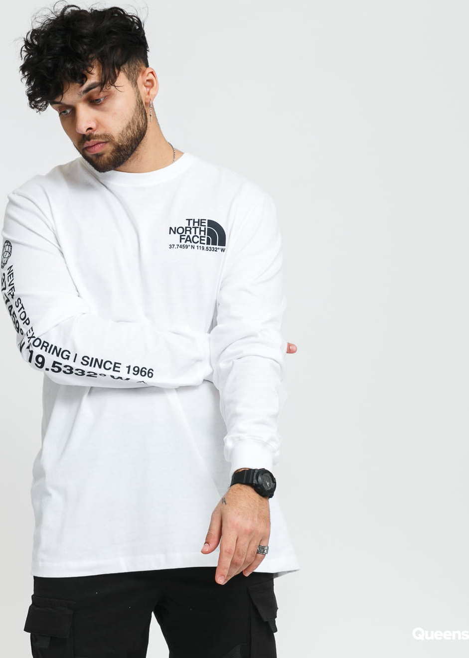 The North Face M Coordinates LS Tee bílé XL