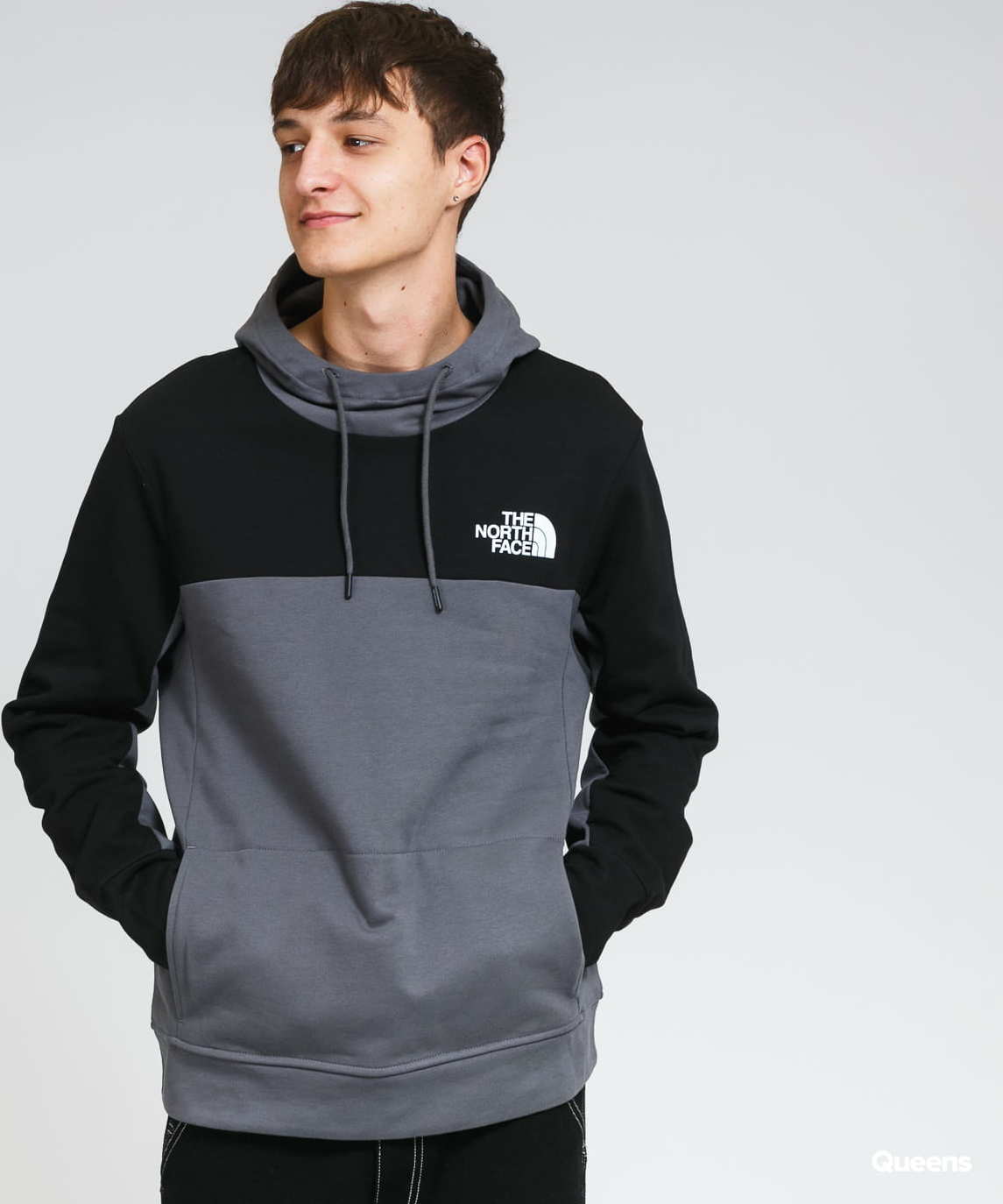 The North Face M Himalayan Hoodie tmavě šedá / černá M