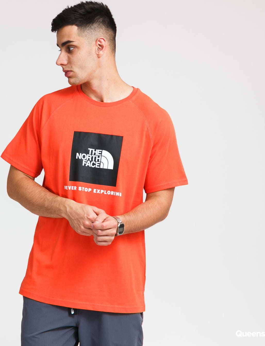 The North Face M Rag Red Box Tee tmavě oranžové S