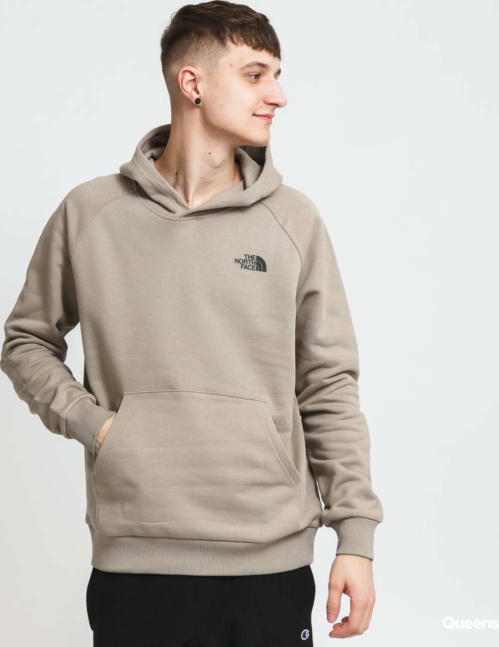 The North Face M Raglan Red Box Hoody světle hnědá XXL