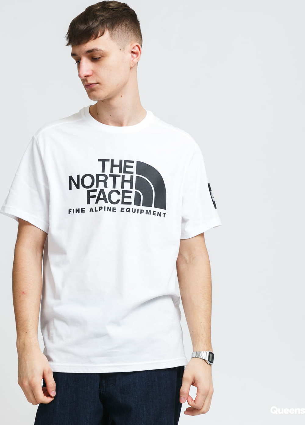 The North Face M SS Fine Apl Tee 2 bílé XL