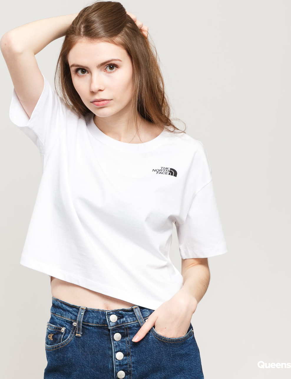 The North Face W Cropped Simple Dome Tee bílé L